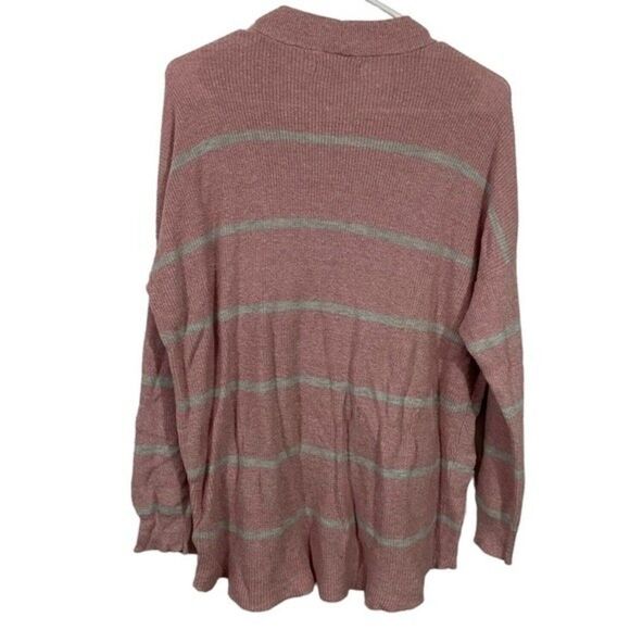 American Eagle Oversized Striped Mock Neck Sweater - Picture 2 of 3